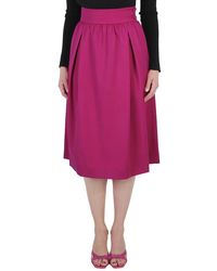 Moschino - Ladies Fuchsia Flared Midi Skirt, Brand Size 36 (Us - Lyst