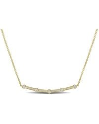 Created Forever - 1/3 Ct Tgw Lab Created Diamond Bar Pendant With Chain - Lyst