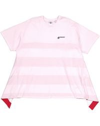 Burberry - Pale Striped Cape Detail Cotton Oversized T-Shirt, Size Xx-Small (Youth - Lyst