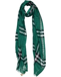 Burberry Check-Border Equestrian-Print Scarf in Natural | Lyst UK