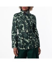 Burberry - Rose Waxed Long Sleeve Cotton Jacket - Lyst