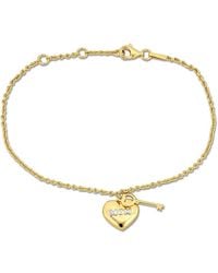 Amour - Mom Heart & Key Charm Bracelet - Lyst