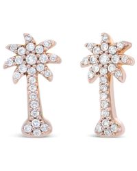 Haus of Brilliance - 10k Re Gold 1/4 Cttw Diamond Palm Tree Push Back Stud Earrings - Lyst
