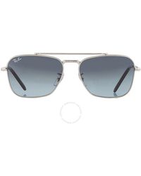 Ray-Ban - New Caravan Blue Grey Gradient Square Sunglasses Rb3636 003/3m 55 - Lyst