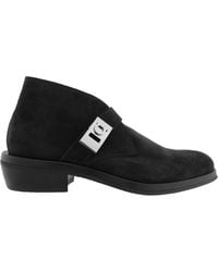 Ferragamo - Suede Gancini Strap Ankle Boots - Lyst