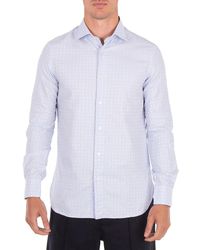 Emporio Armani - All-Over Jacquard Logo Pattern Cotton Shirt - Lyst