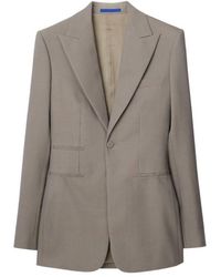 Burberry - Wool Tailored Blazer Jacket, Brand Size 6 Us - Lyst