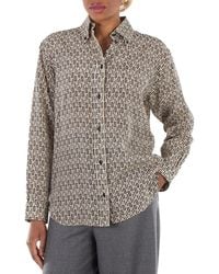 Fendi - Ff Motif Printed Silk Shirt, Brand Size 40 Us - Lyst