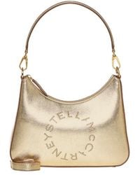 Stella McCartney - Debossed Logo Metallic Shoulder Bag - Lyst
