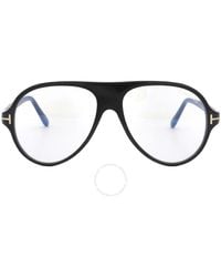 Tom Ford - Blue Light Block Pilot Eyeglasses Ft5012-b 001 53 - Lyst
