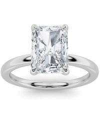 Mure And Co - 1.5Ctw Radiant Shaped Lab Grown Diamond Classic Solitaire Ring - Lyst