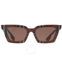 Burberry - Briar Dark Brown Square Sunglasses Be4392u 396673 52 - Lyst
