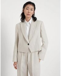 Brunello Cucinelli - Light Linen Blazer, Brand Size 38 (Us - Lyst