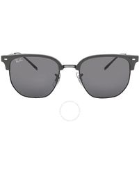Ray-Ban - New Clubmaster Dark Gray Irregular Sunglasses Rb4416 6653b1 53 - Lyst