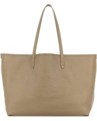 Burberry - Cappuccino Leather Shopping Bag - Lyst