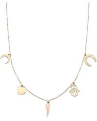 Tresorra - 14K Trend Charm Dangle Necklace - Lyst