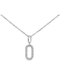 Haus of Brilliance - 14K Diamond Accent Paperclip Pendant Necklace - Lyst