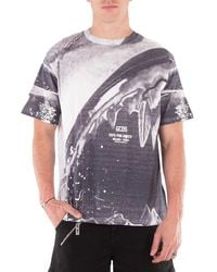 Gcds - Morso Print Oversized Cotton T-Shirt - Lyst