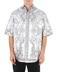 Versace - Baroque Silk Shirt, Brand Size 46 (Us - Lyst