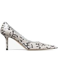 Jimmy Choo - Eric Haze Artwork Printed Leather Pumps, Brand Size 35 Us - Lyst