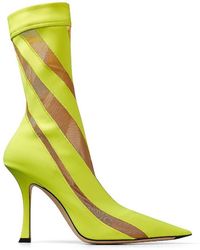 Jimmy Choo - X Mugler 100 Spiral Sock Ankle Boots, Brand Size 39 Us - Lyst
