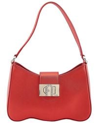 Furla - 1927 Wave Metallic Leather Shoulder Bag - Lyst