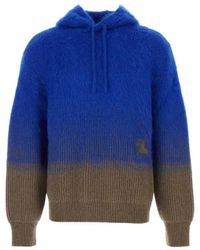 Burberry - Wool Mohair Blend Hoodie - Lyst