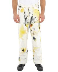 Off-White c/o Virgil Abloh - Off- Multicolor Futura Abstract Carpenter Trousers - Lyst