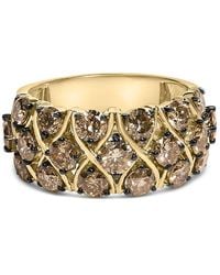 Haus of Brilliance - 10K Plated .925 Sterling 3.0 Cttw Champagne Diamond Multi Lattice Band Ring - Lyst