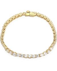 Swarovski - Tone Plated Matrix Tennis Bracelet - Lyst