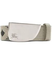 Burberry - Lichen Check Webbing Shield Belt - Lyst