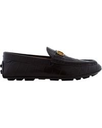 Bally - Keeper Ebano Croc-Embossed Kerbs Drivers, Brand Size 6 Us Size 7 - Lyst