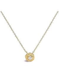 Haus of Brilliance - 14K Plated Sterling 1/5 Cttw Lab Grown Diamond Rose Pendant Necklace - Lyst