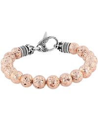 Robert Alton - Stainless Steel Lava Bead Bolo Bracelet - Lyst