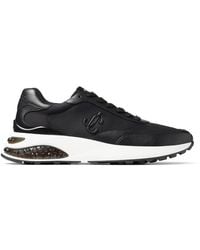 Jimmy Choo - Memphis Neoprene And Leather Trainers, Brand Size 39.5 Us - Lyst