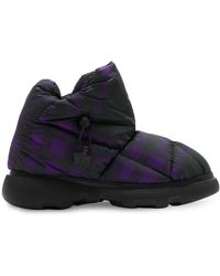 Burberry - Pillow Check-Pattern Padded Ankle Boots, Brand Size 43 Us - Lyst