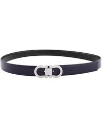 Ferragamo - Reversible Double Gancini Leather Belt, Cm - Lyst
