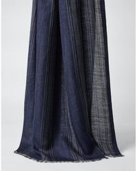 Brunello Cucinelli - Silk Linen Striped Scarf, One Size - Lyst