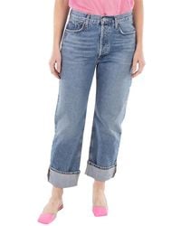 Agolde - Ladies Fran Invention Low Slung Straight Jeans - Lyst