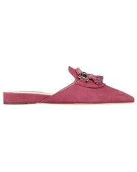 Tod's - Tod's T Ring Detailed Leather Mules - Lyst