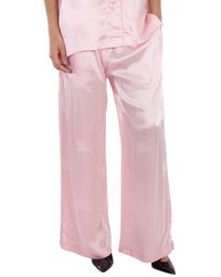 Burberry - Ekd Wide Leg Silk Jacquard Trousers, Brand Size 4 (Us - Lyst
