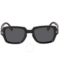 Burberry - Dark Grey Rectangular Sunglasses Be4349 300187 51 - Lyst