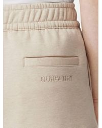 Burberry - Ember Cotton Cashmere Logo Detail Shorts - Lyst