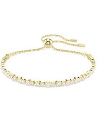 Swarovski - Matrix Tennis-Tone Plated Bracelet - Lyst