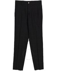 Burberry - Dark Charcoal Ip Check Wool Tailored Trousers - Lyst