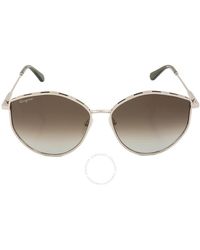 Ferragamo - Green Gradient Horn Sunglasses Sf264s 709 60 - Lyst