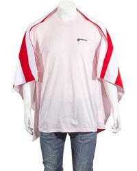 Burberry - Striped Cape Detail Cotton Oversized T-shirt - Lyst