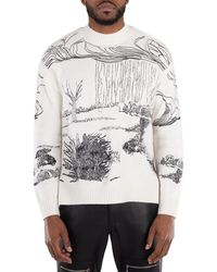 Emporio Armani - Nature Embroidery Alpaca-Blend Sweater - Lyst