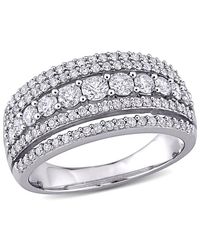Amour - 1 Ct Tw Diamond 4-Row Anniversary Band - Lyst