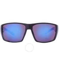 Harley Davidson - Blue Mirror Rectangular Sunglasses Hd0137v 01c 61 - Lyst